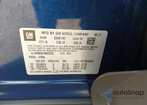 2022 Buick Encore Gx Fwd Preferred z USA, uszkodzony, nr VIN KL4MMBS24NB025232